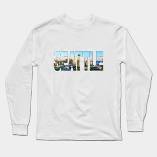 SEATTLE - Washington USA golden hour glow Long Sleeve T-Shirt